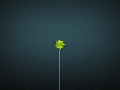 Green Pinwheel geometric pinwheel