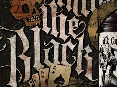 The Black illustration lettering process