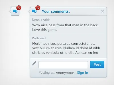 Little chat widget chat clean comment comments widget