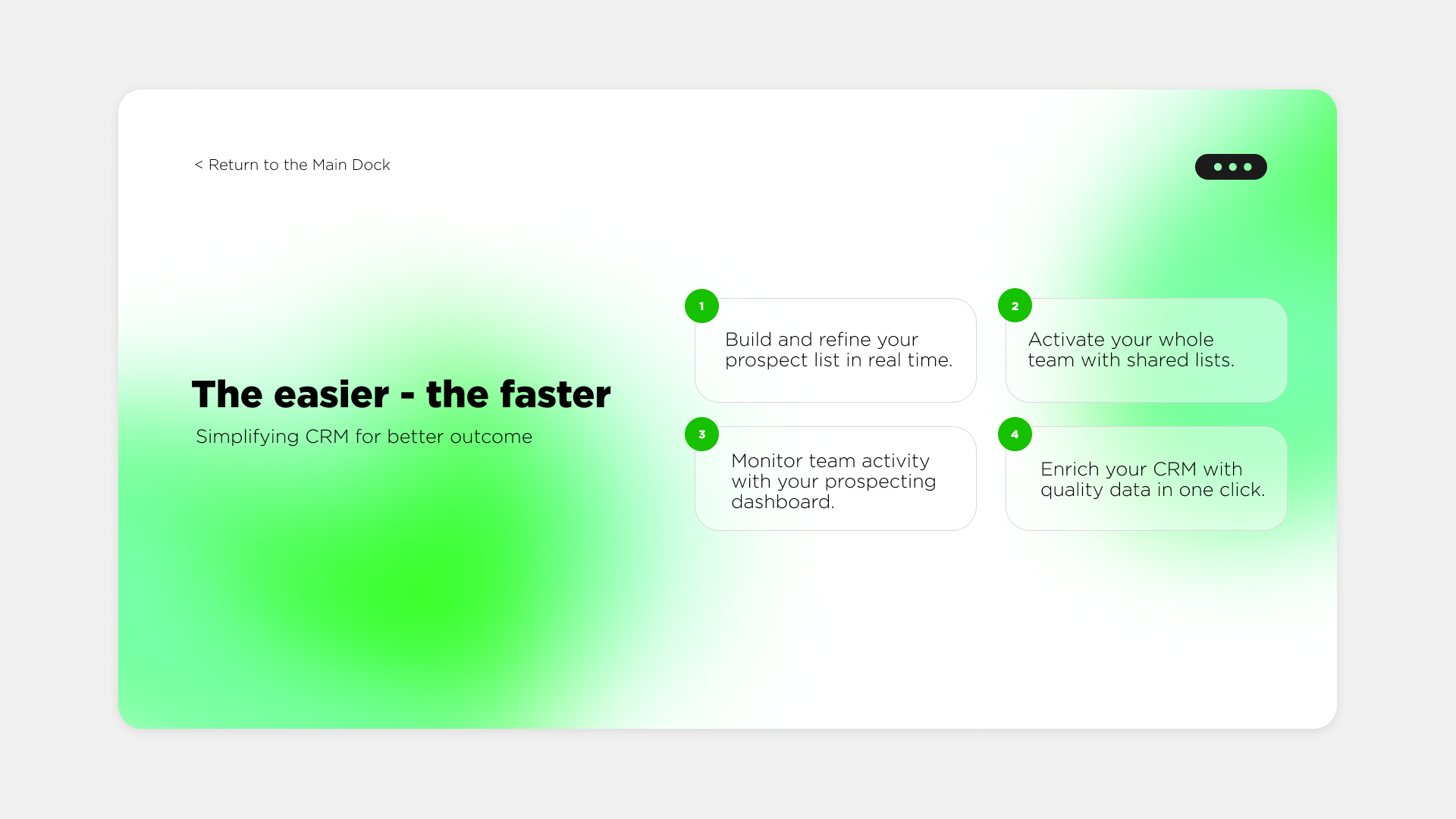 CRM Landing page \ Features blured gradient branding features gradient typography ui website