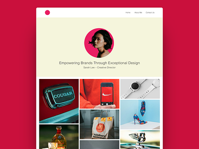 Creative director portfolio - Home Page creative creative director creative director portfolio director pink portfolio ui web design