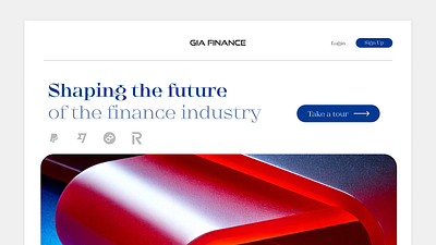 Finance future / landing page UI ai hero landing typography ui