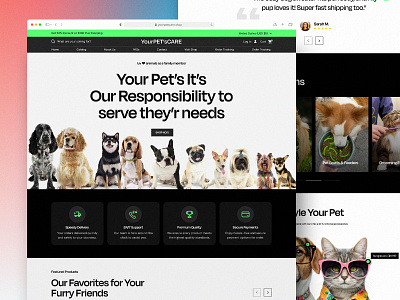 Website UI Design - Your Pet's Care Shop – WooCommerce Ready animal accessories shop animal care shop animal shop cat shop cat website dog shop dog website figma pet accessories pet care pet care shop pet shop pet shop website pet shop website design pet website pets care shop web design website woocommerce wordpress