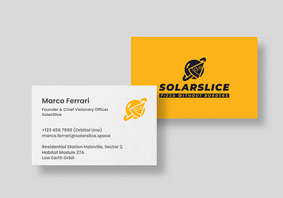 Solarslice Business Card business card cosmic theme.