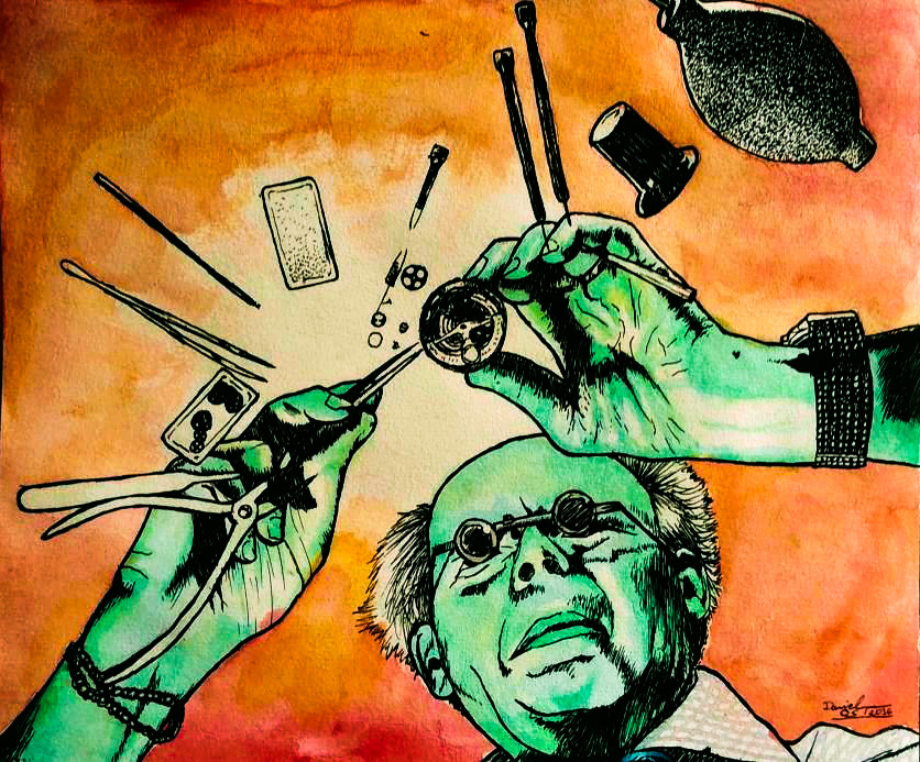 The Watchmaker character creation character design concept art illustration traditional art traditional ink watchmaker