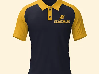Solarslice Branded Polo Shirt cosmic theme. polo shirt