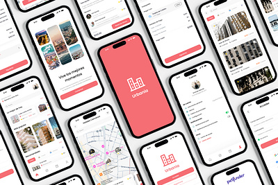 Urbania (iOS & Android) figma framer mobile design mockups product design prototypes ui ux wireframes