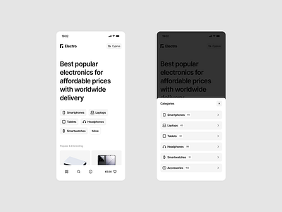 Repeat Electro #1 clean design e commerce minimal mobile product ui ux