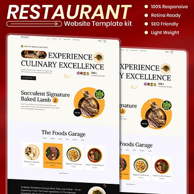 Luxury Restaurant Webiste Design 2025 2025 web design dma figma freelnace web landing page luxury raddito radditollc restaurant trendy design ui uiux ux web designer website website design