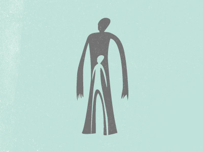 Man or Muppet illustration minimal texture