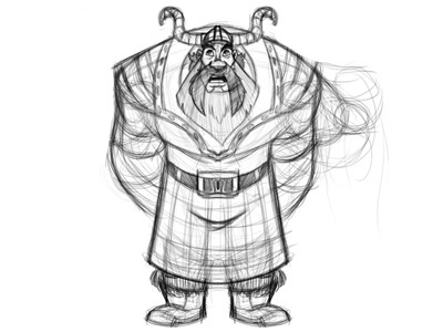 Viking andytoonz cartoon character design design sketch