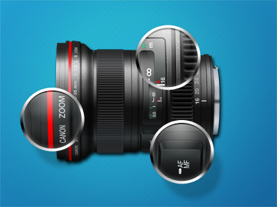 Canon Lens canon icon lens photoshop vector
