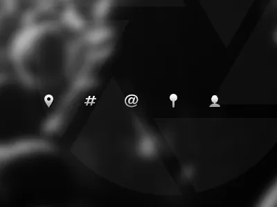 Glyphs glyphs hashtag icons location person pin tags user