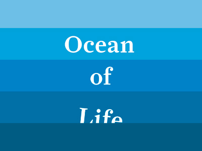 Ocean Of Life blue book cover ocean of life typography