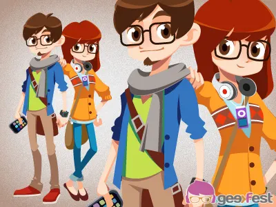 GeekFest Mascots character geek geek mascot geekfest mascot