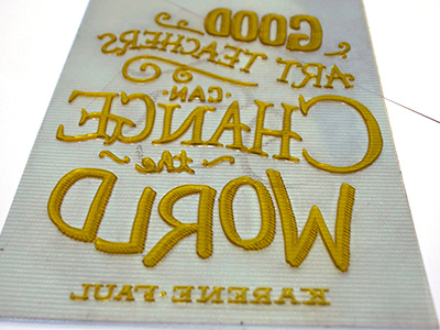 The Karene Faul Project art design hand lettering letterpress teachers tribute typography