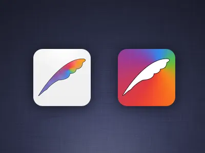 Left or right? gradient icon iphone twitter app