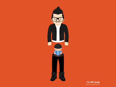 I'm still young graphic illustration zwang