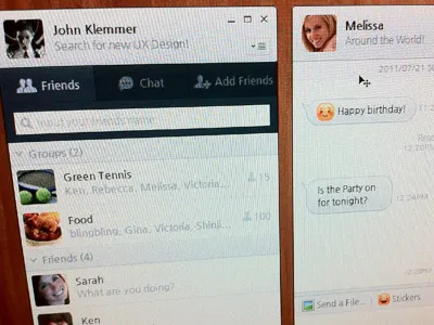 Line PC Application UI application pc ui