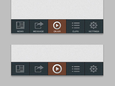 Sports Radio iOS App icons ios navigation