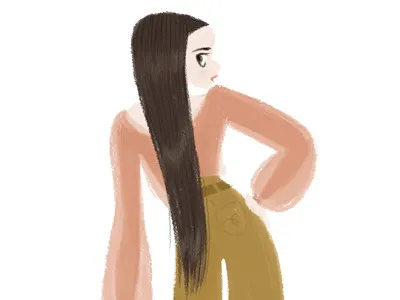 Yo Girl 70s bellbottoms chic digital fashon illustration kassandra heller