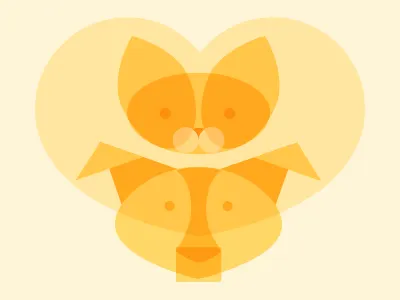 Pet Welfare animal cat dog drawing face gold heart illustration love pet vector yellow