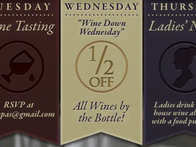 Ribbons for a postcard design print ribbons