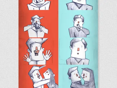 Do's and Don'ts- sketch blue fast kiss paper pen primal red sketch two