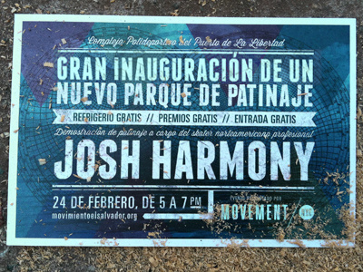 Movimiento El Salvador movementnyc poster promo typography