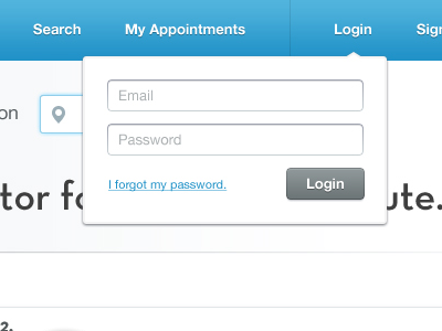 Login Popup blue design interface login ui ux