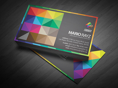 Fantasy Colors Business Card brand branding business business card card clean colorful business card colors corporate corporate business card landscape minimalism modern name card portrait print ready professional professional card rainbow rainbow card template