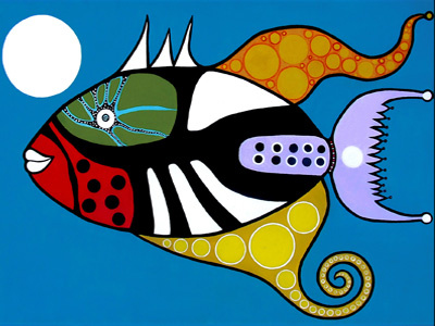 Night Fish art artwork design illustration paint painting