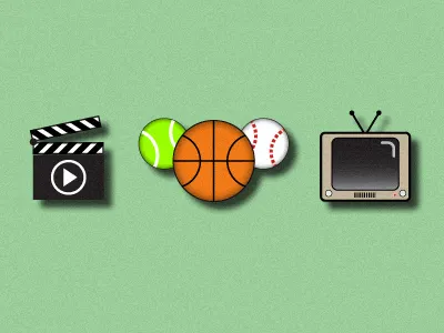 Icons icon icons illustration movie sport sports tv vector