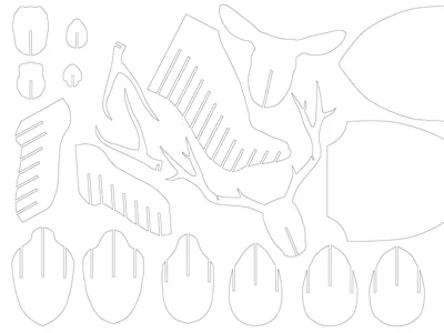 Oh dear deer head laser cutting wall mount