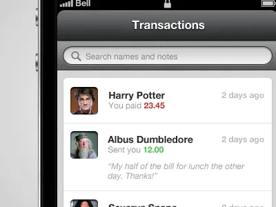 Transactions app iphone settle transactions
