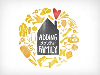 RMHC Logo family hand drawn heart house icons mcdonalds rmhc screen print typography texture