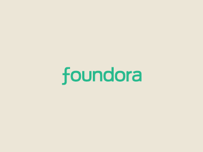 foundora beige custom f green logo logotype typography