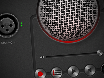 MicPro audio iphone app mic ui