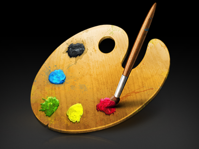 Photoshop icon paint paintbrush palette photoshop wood