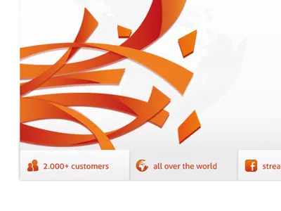 Slider thingy with features buttons features icons slider