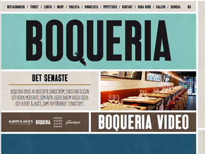Boqueria Site boqueria design distorted kids dksp food jquery new school restaurant scroll site stockholm webpage www