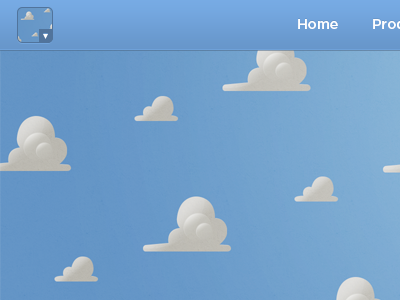 Sneak Peek blue clouds design nav story toy web