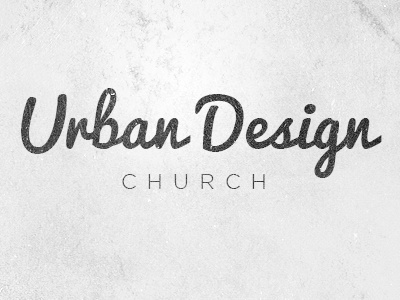 Urban Design logo black and white church logo pacifico script