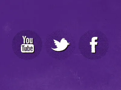 Reebok Social Icons brand button css3 design facebook icon icons interface navigation texture twitter ui user interface ux website youtube