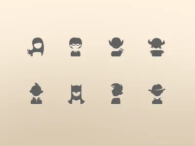 Users 48x48 48x48 batman boy elf girl icons nerd punf spy user viking