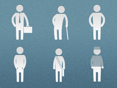 Toob Guys businessman citizen icon infographics outcast outlaw people pictogram senior sign social student tuberculosis unemployed