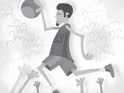 Bball basketball illustration texture vintage