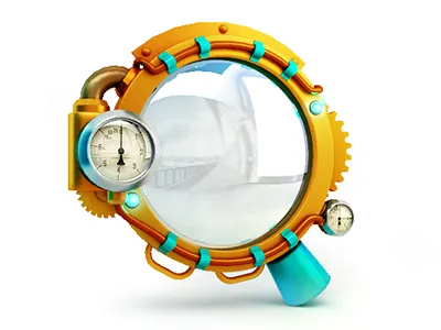 Steampunk find find glass icons look steampunk