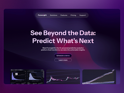 Foresight Landing Page - Design Exploration ai hero landing page section ui ux web website
