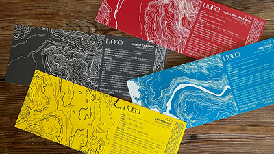 Wine Packaging for LIOCO Wine Co. branding graphic design lables maps packaging topographic wine